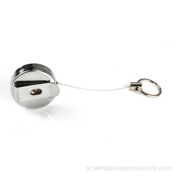 Steel cord retractable pull key holder badge reel key reel